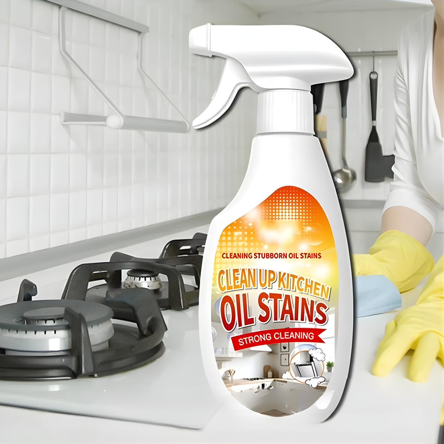 Limpiador de grasa de cocina, desengrasante y removedor de manchas